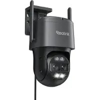 Reolink Trackmix WiFi, sorveglianza esterna a doppia lente 4K 8MP, Wi-Fi 6 Dual-Band 2,4/5 GHz, tracciamento automatico dello zoom, Pan&Tilt, zoom 6X, visione notturna, grigio
