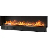 SOLOLED Caminetto a Vapore Acqueo da Incasso Invapo Inside 2200 - Fiamma Multicolore, Effetto 3D e Controllo App, Serbatoio 2.4l - 220cm
