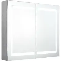 Syfax Mobiletto per specchio da bagno Grigio Cemento 80 x 12 x 68 cm
