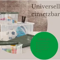 Novaliv 8x cassettiera sotto il letto con ruote 28L contenitore coperchio trasparente barra nido impilabile con chiusura a clip roll box senza BPA 61x40x17 cm