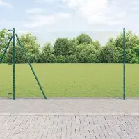 Syfax Recinzione esagonale con base in cemento 10 x 1,5 m Verde Rete