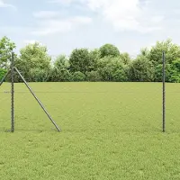 Syfax Fissaggio a terra esagonale per recinzione 10 x 1,4 m Grigio