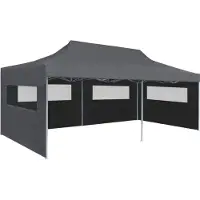 Syfax Tenda Pieghevole Pop-Up con Pareti Laterali 3x6 m Antracite