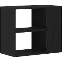 Syfax Credenza Rovere Nero 60 x 30 x 50 cm Legno multistrato