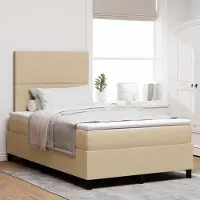 Prolenta Maison Exclusive - Cassettone LED con molle Grigio chiaro e bianco 120 x 190 cm
