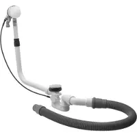 Duravit supplément pour garniture de vidage et trop-plein Quadroval avec bec de baignoire, Cape Cod, chrome, 791252000001000, 791252000001000