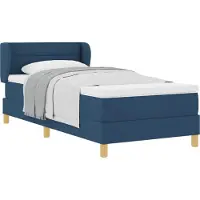 Syfax Letto a molle con materasso Blu 100 x 200 cm Tessuto