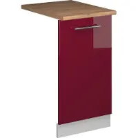 Vicco Pannello frontale della lavastoviglie Fame-Line Bordeaux lucido 45 cm , PL Rovere, Model 54606
