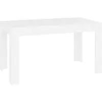 Syfax Tavolo da Pranzo Bianco 140x74,5x76 cm in Legno Multistrato
