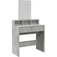 Syfax Toeletta con Specchio Grigio Cemento 80x41x144,5 cm