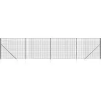 Syfax Recinzione Metallica con Picchetti Ancoraggio Antracite 1,4x10m