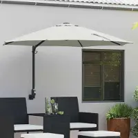Prolenta Maison Exclusive - Ombrellone da giardino, 248 x 248 x 148 cm, poliestere e acciaio, colore sabbia