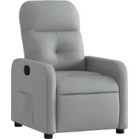 Syfax Poltrona Reclinabile in Tessuto Grigio Chiaro