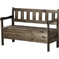 Kadax Panca da giardino , cassapanca da 120x47x81,5 cm in fibra di legno (120 cm/marrone scuro)