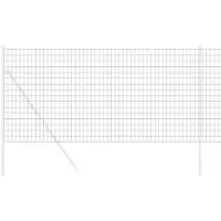 Syfax Recinzione Euro 1,2 x 10 m Ferro rivestito in PVC Grigio