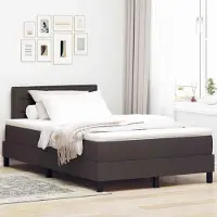 Prolenta Maison Exclusive - Letto con materasso boxspring Marrone scuro 120 x 190 cm tessuto