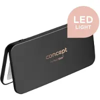 Concept Specchio tascabile cosmetico LED nero KZ2020 — Specchio con illuminazione