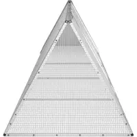 vidaXL Gabbia per conigli grigio 504,5x80,5x71 cm Acciaio zincato