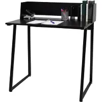 Mendler Scrivania HWC-K69, scrivania per computer portatile, 82x51cm Struttura 3D, metallo MDF ~ nero