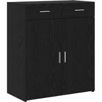 Syfax Armadio Rovere nero 80 x 42.5 x 93.5 cm Legno multistrato