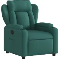 Syfax Poltrona Reclinabile in Tessuto Verde Scuro