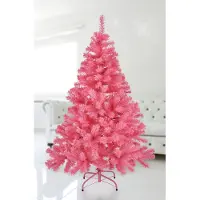 Spetebo Albero di Natale artificiale - 150 cm / rosa - Albero di Natale artificiale con supporto per albero incluso