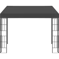 Syfax Gazebo a Parete 3x3 m Antracite in Tessuto