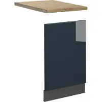 Vicco Pannello frontale Fame-Line Blu scuro lucido 45 cm , PL Rovere, Model 49686