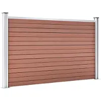 vidaXL Recinzione da giardino WPC 872x106 cm Marrone