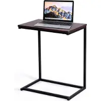 Costway Tavolino per laptop a forma di U Tavolino per notebook Tavolino per computer Tavolino da pranzo Tavolino per letto Vassoio per letto