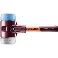 HALDER Mazza SIMPLEX soft-face con corpo in ghisa malleabile e manico in legno, Ø 80 / manico 230 mm TPE-mid / TPE-soft