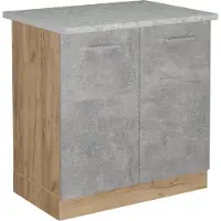 Vicco Mobile lavello cucina R-Line Calcestruzzo 80 cm PL Marmo, Model 54144