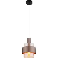 Globo Lampada a sospensione Milley, Ø 19 cm, color bronzo, metallo