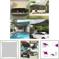 The Living Store Tenda da sole grigio chiaro 5x5 m 100% poliestere Oxford