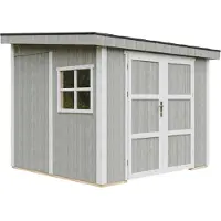 Timbela Capanno da giardino di 5,9 m² - H231x248x294 cm - Senza pavimento e parete laterale - M938B-TUNDRA GREY