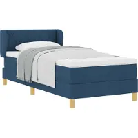 Syfax Letto a molle con materasso Blu 100 x 200 cm Tessuto