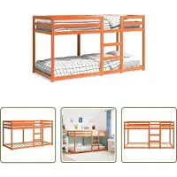 The Living Store Letto a castello marrone cera 90x200 cm in legno di pino massiccio