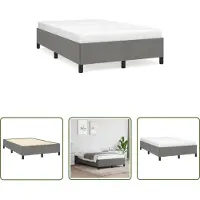 The Living Store Struttura letto grigio scuro 120x190 cm in tessuto