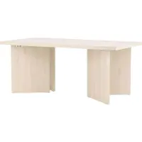 Furnlux Classic FURNLUX Tavolo da pranzo Bassholmen Beige 90cm / Hauptfarbe: Beige / Dimensioni: 90 x 180 x 75 cm