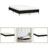 The Living Store Struttura letto in tessuto nero 120x190 cm