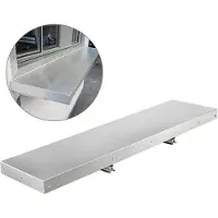 Vevor scaffale a parete in acciaio inox 1220 x 305 x 50 mm scaffale a parete per carrello portavivande scaffale a parete per cucina scaffale per piatti da 20 kg