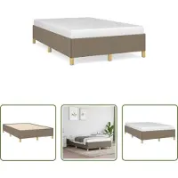 The Living Store struttura letto taupe 120x190 cm tessuto
