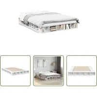 The Living Store Struttura per letto bianca 160x200 cm in legno