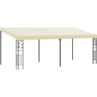 Syfax Gazebo a Parete 6x3x2,5 m Crema