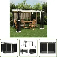The Living Store Il padiglione Living Store con pareti a rete in acciaio cremoso 3x3 m