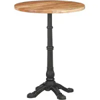 Syfax Tavolino da Bistrot Ø60x76 cm in Legno Massello di Acacia