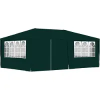 Syfax Gazebo Professionale con Pareti 4x6 m Verde 90 g/m²