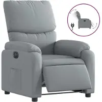 Syfax Poltrona Elettrica Reclinabile Grigio Chiaro in Tessuto