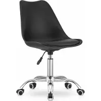Leobert Sedia girevole Valora ALBA - nera | Sedia da ufficio ergonomica dal design semplice