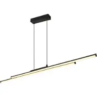 Globo Lighting Lampada a sospensione LED nero opaco, opale, H 120 cm